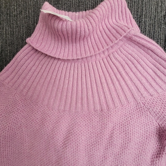 NWT J.Crew Turtleneck Sweater Medium Pink Ribbed Warm Pastel Barbiecore … - Picture 2 of 7